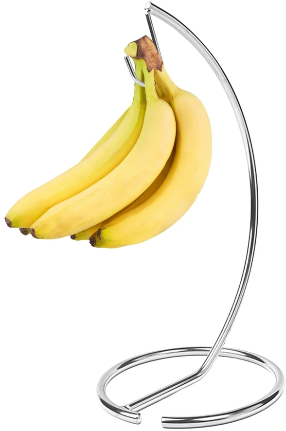Relaxdays Sidabrinis metalinis bananų laikiklis