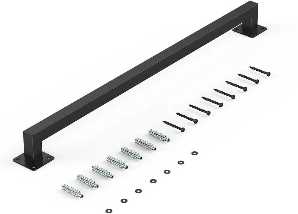 VEVOR Sieninis turėklas juodas, 910 mm