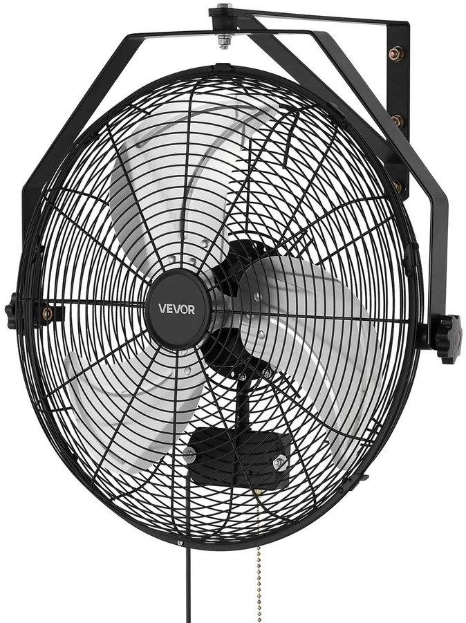 VEVOR Sieninis ventiliatorius 450 mm su IP44 apsauga