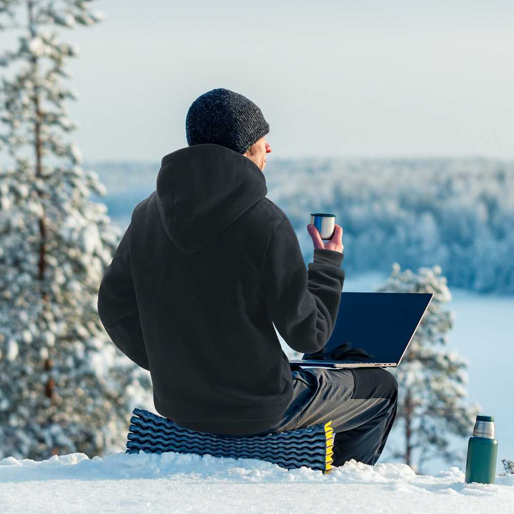 VEVOR Šildomas džemperis su baterija unisex juodas