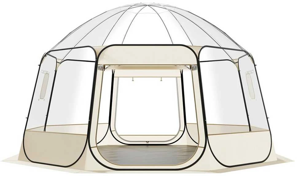 VEVOR Skaidri burbulinė palapinė, 4.58 x 4.32 m, 12-15 asmenims