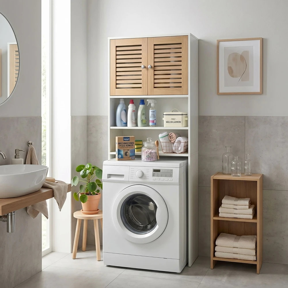 Relaxdays Skalbimo mašinos spintelė, 2 durys