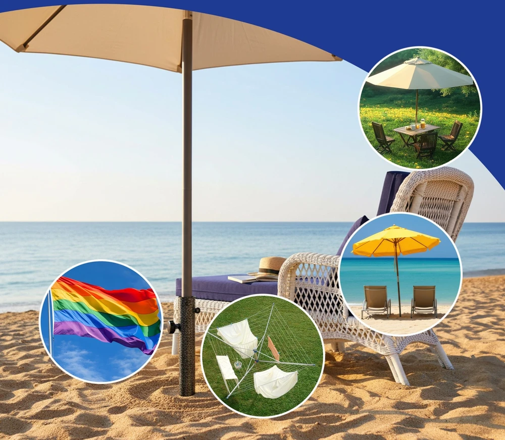 Relaxdays Skėčio smaigas žemei 25–32 mm