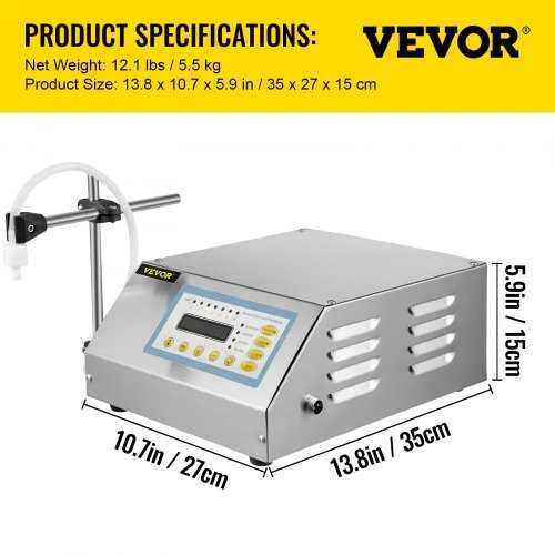 VEVOR Skysčio pildymo mašina GFK-160 2-3500 ml