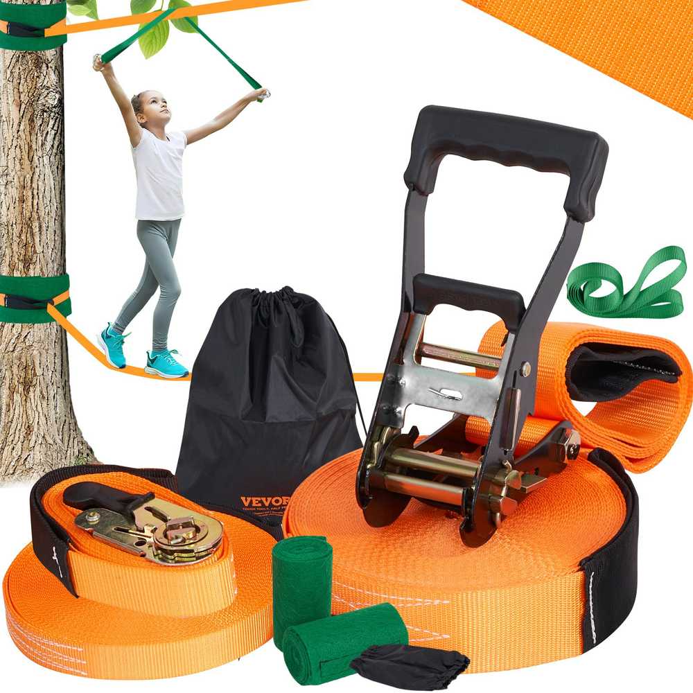 VEVOR Slackline rinkinys su treniruočių virve