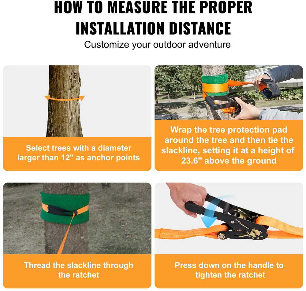 VEVOR Slackline rinkinys su treniruočių virve