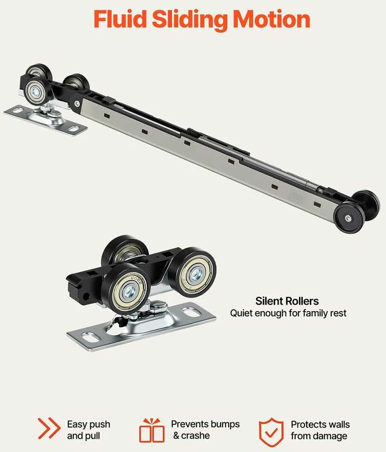 VEVOR Slankiojamos durys su matiniais stiklais, 765 x 2035 mm
