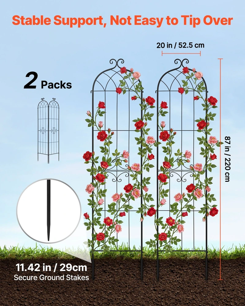 VEVOR Sodo 52.5 x 220 cm rožių treliažas