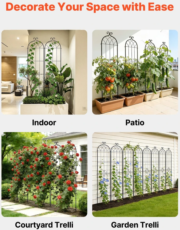VEVOR Sodo 52.5 x 220 cm rožių treliažas