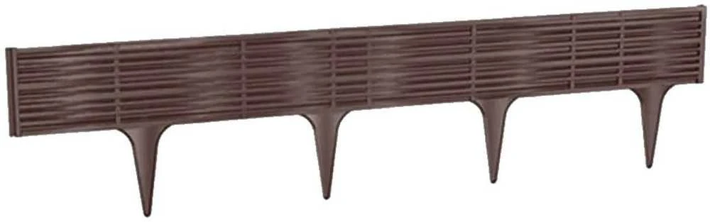Prosperplast Dekoratyvinė tvorelė L390cm H18.6cm/5vnt. plastikinė/tamsiai ruda