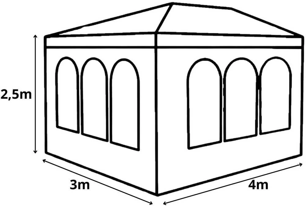 Saska Garden Sodo pavėsinė su langais 3x4 m