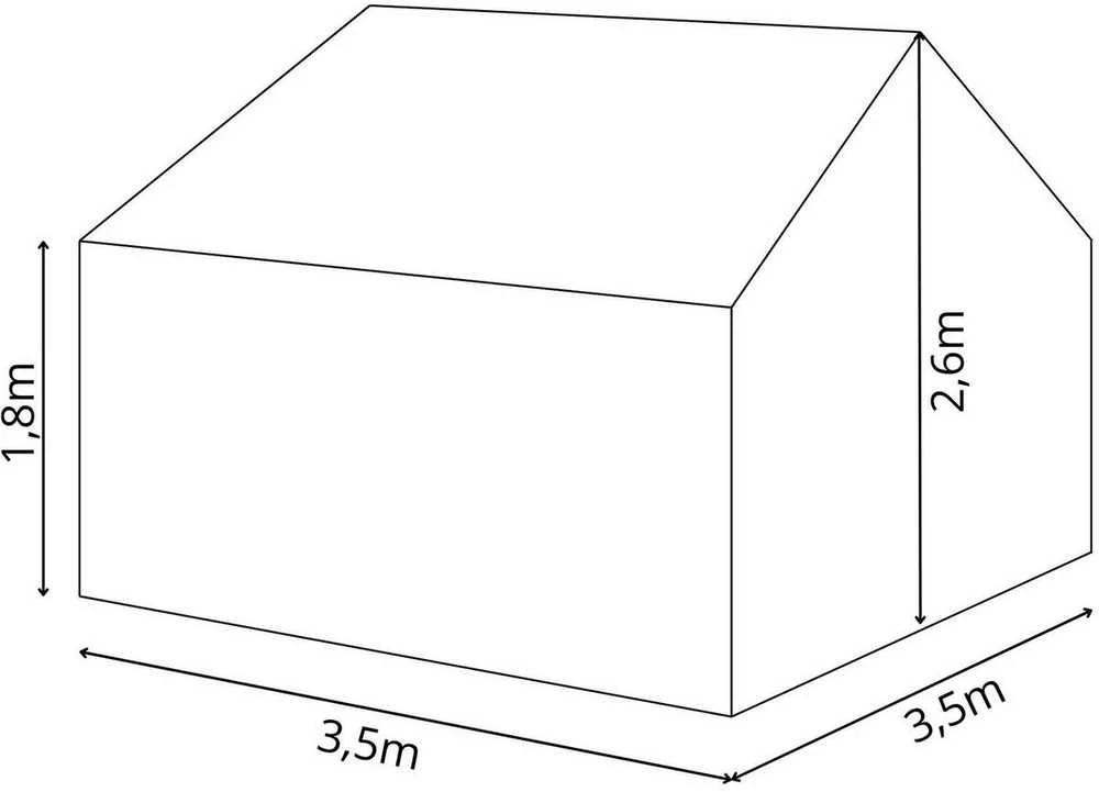Saska Garden Sodo paviljonas su pilku garažu 3,5x3,5m
