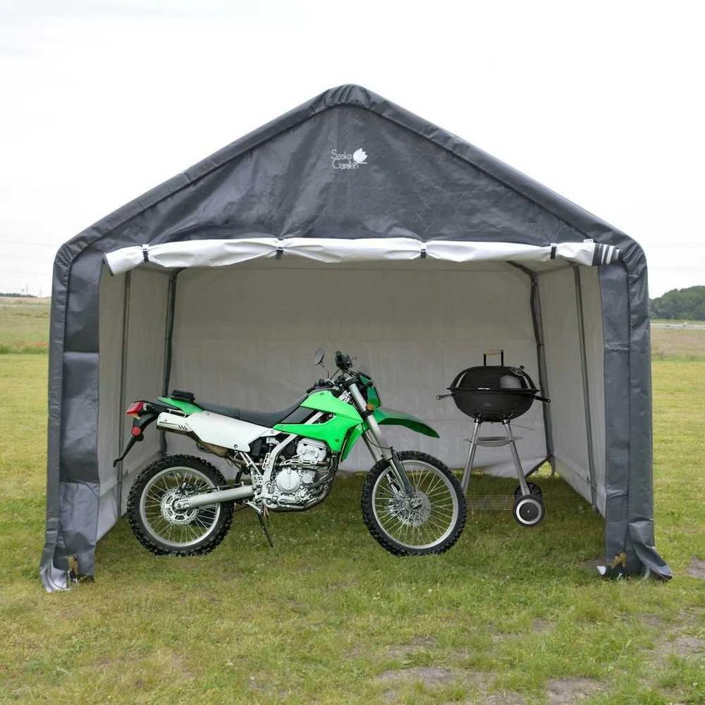 Saska Garden Sodo paviljonas su pilku garažu 3,5x3,5m