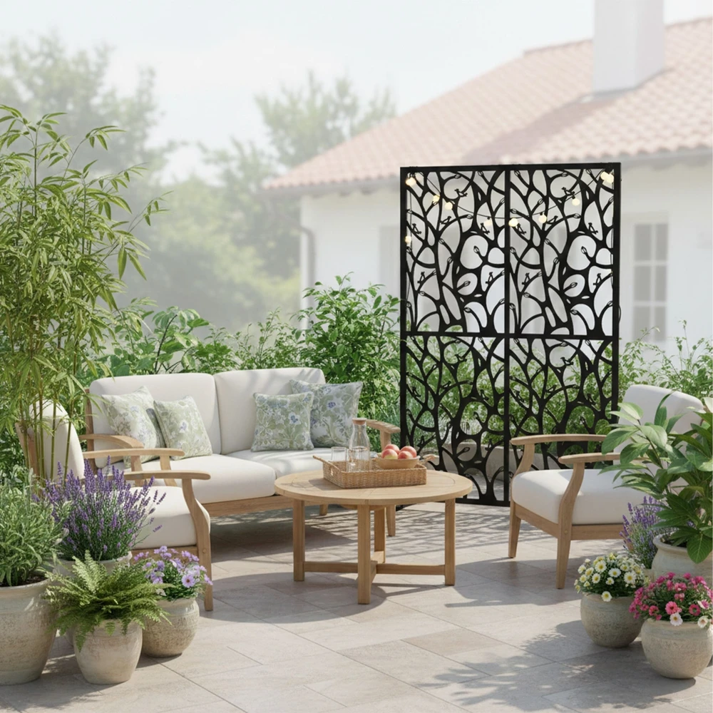 Relaxdays Sodo privatumo pertvara – vijoklių motyvas
