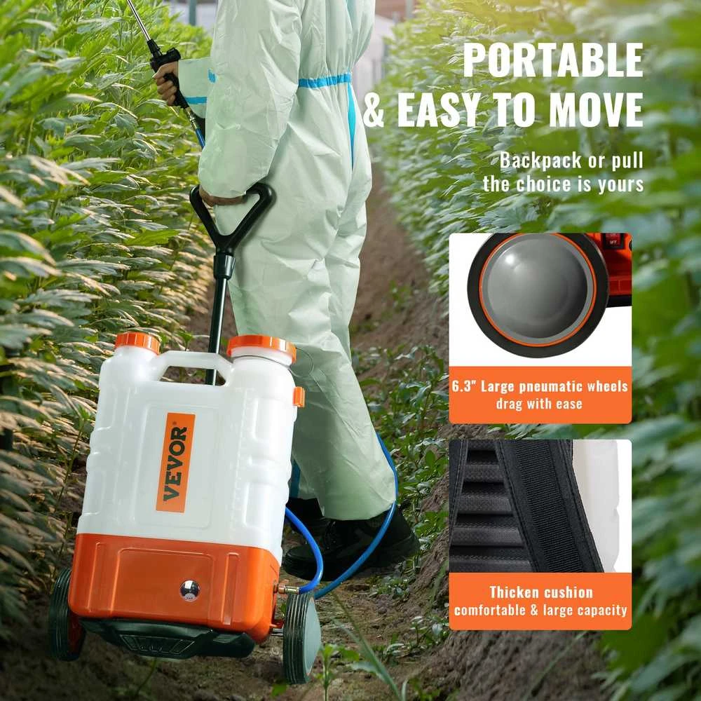 Vevor Sodo purkštuvas su nugara, 15 L, 094 PSI