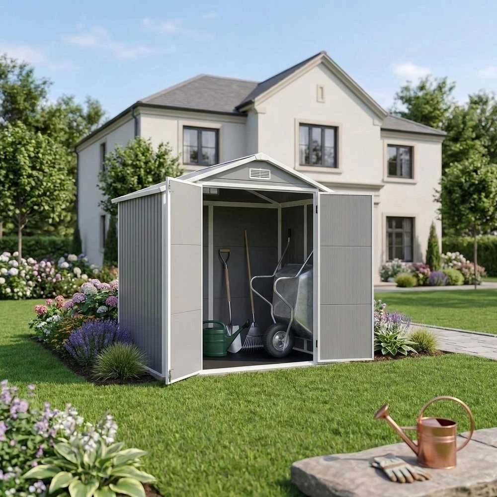 Saska Garden Sodo PVC įrankių sandėliukas 181x135x210 cm