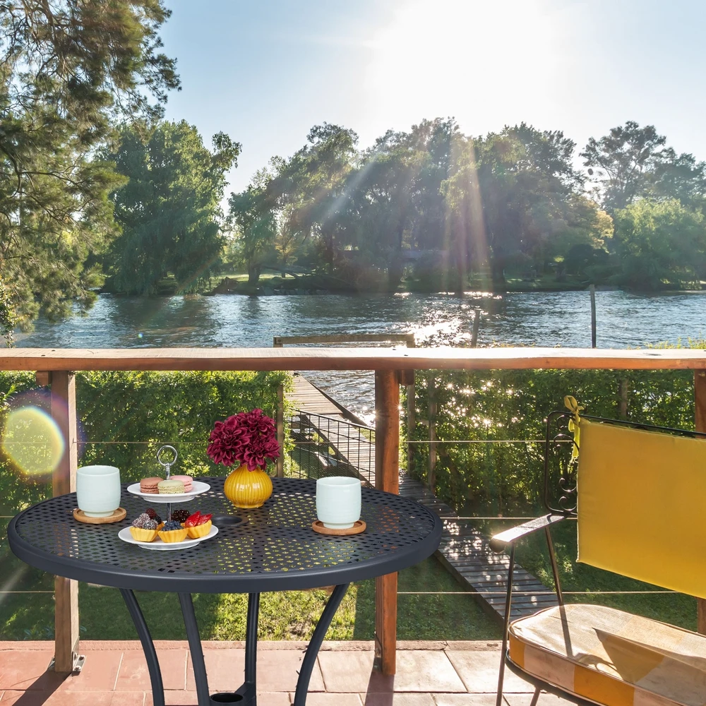 Relaxdays Sodo stalas su skėčio anga