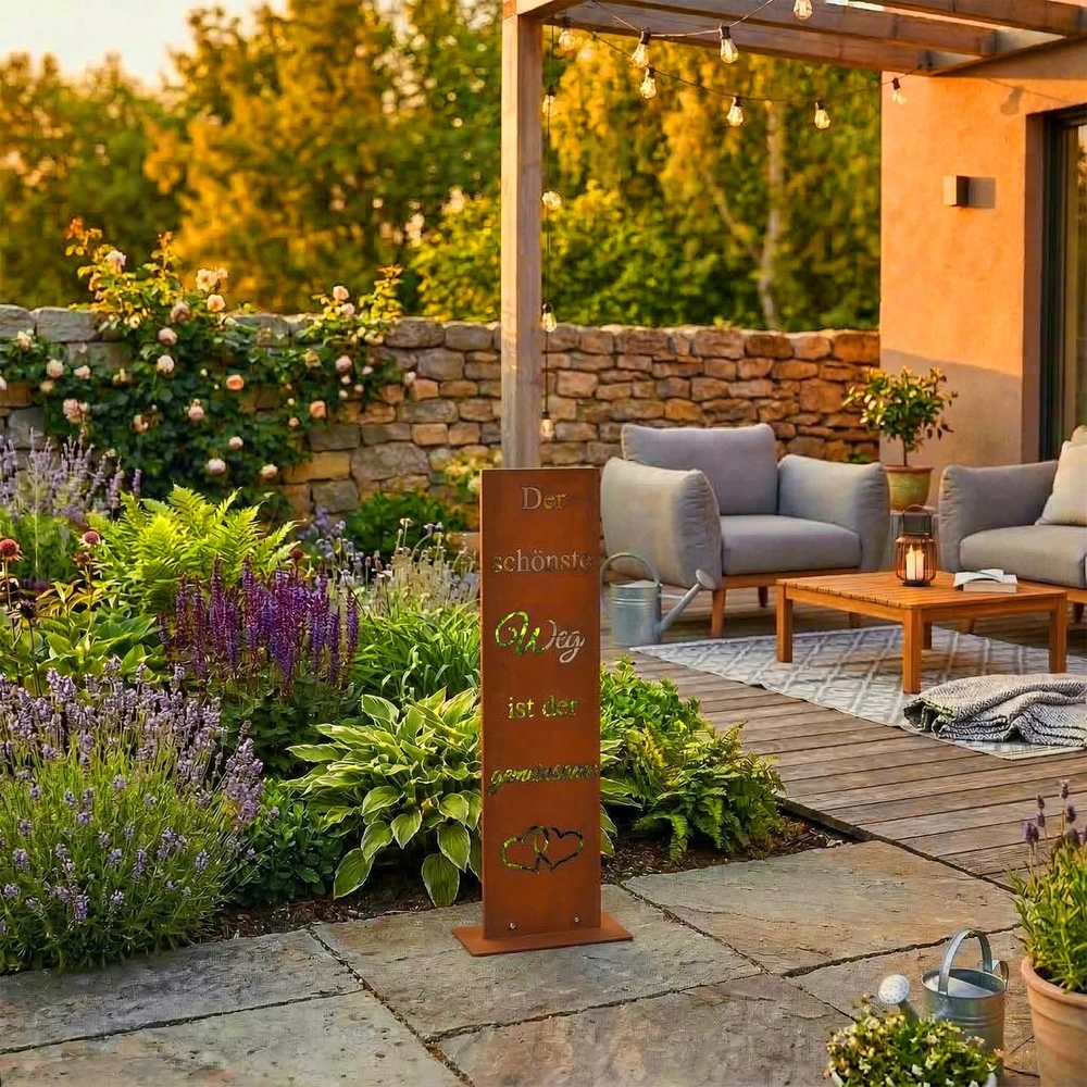 Relaxdays Sodo ženklas iš Corten plieno