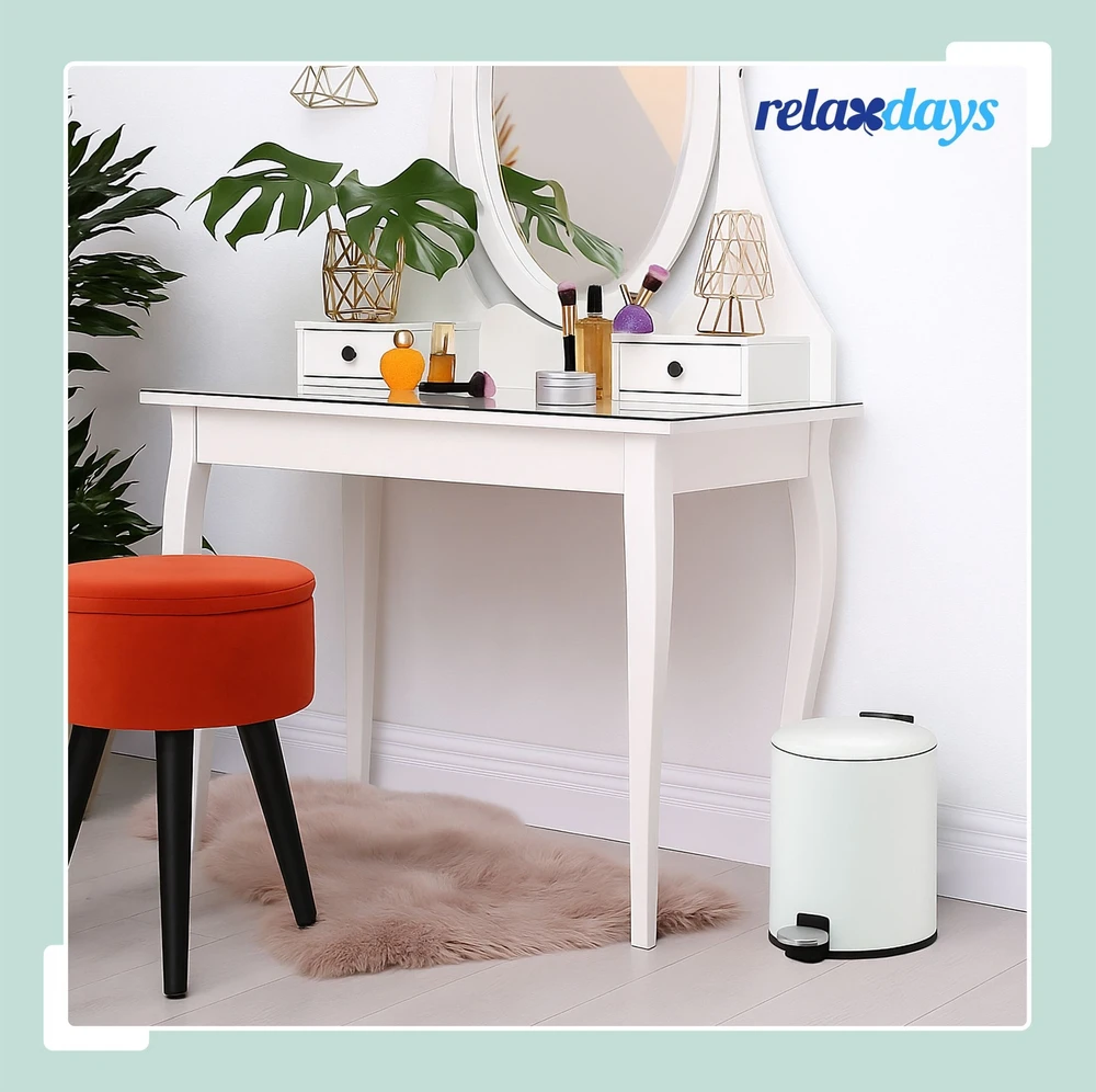 Relaxdays Softclose 3 l kosmetikos šiukšliadėžė