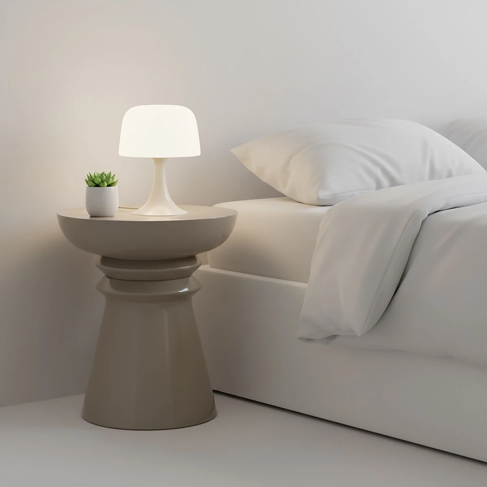 Relaxdays Šoninis staliukas ir taburetė, kūgis