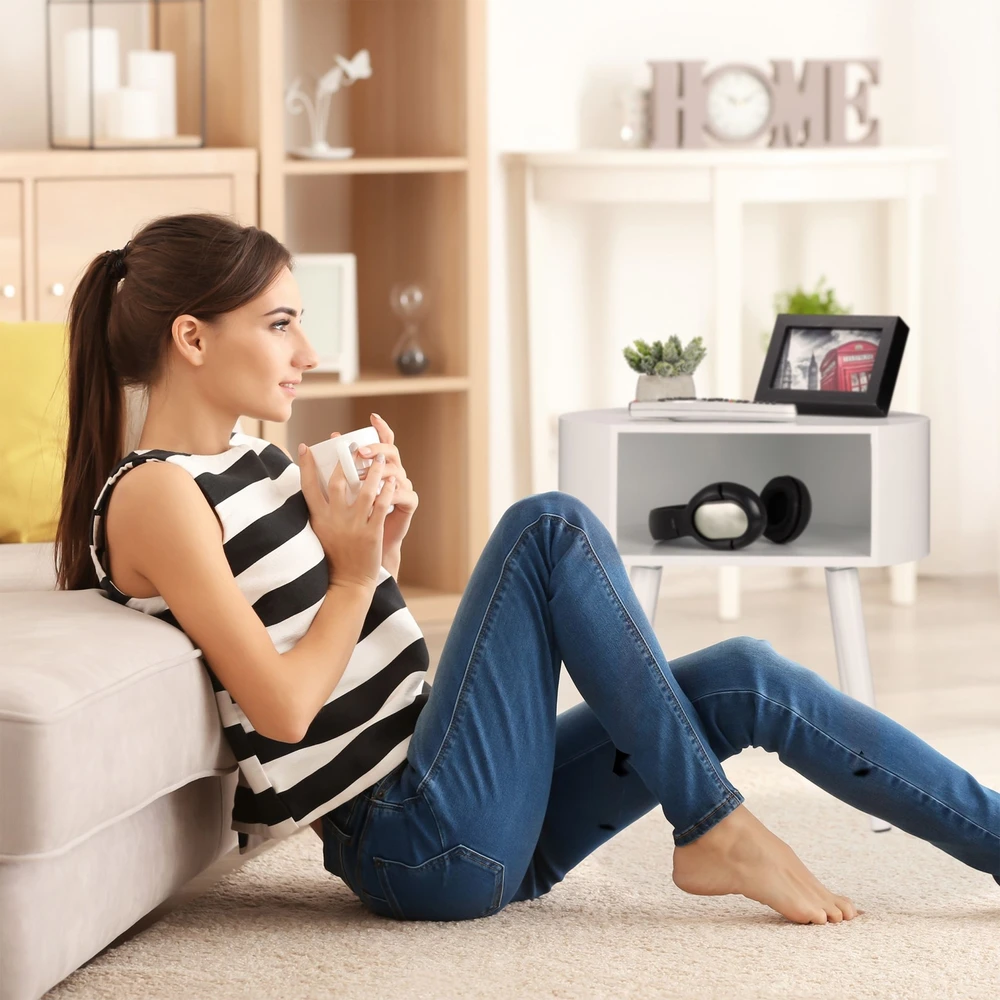 Relaxdays Šoninis staliukas su daiktadėže