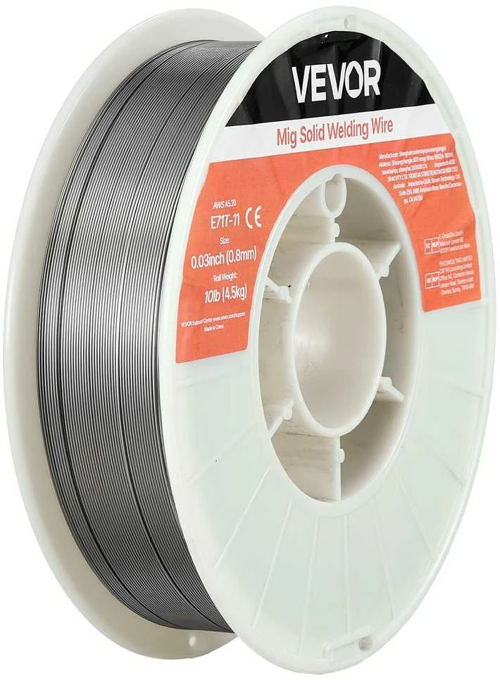 VEVOR Srautų šerdies MIG suvirinimo viela, E71T-11 0.8mm 4.5kg