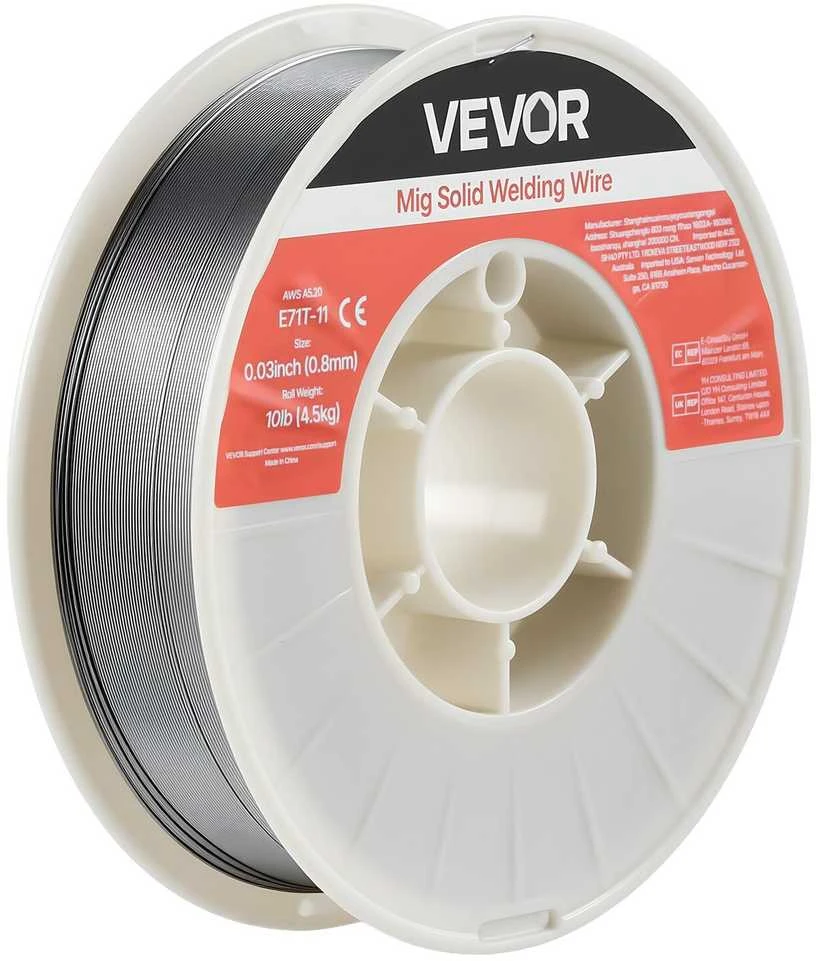 VEVOR Srautų šerdies MIG suvirinimo viela, E71T-11 0.8mm 4.5kg