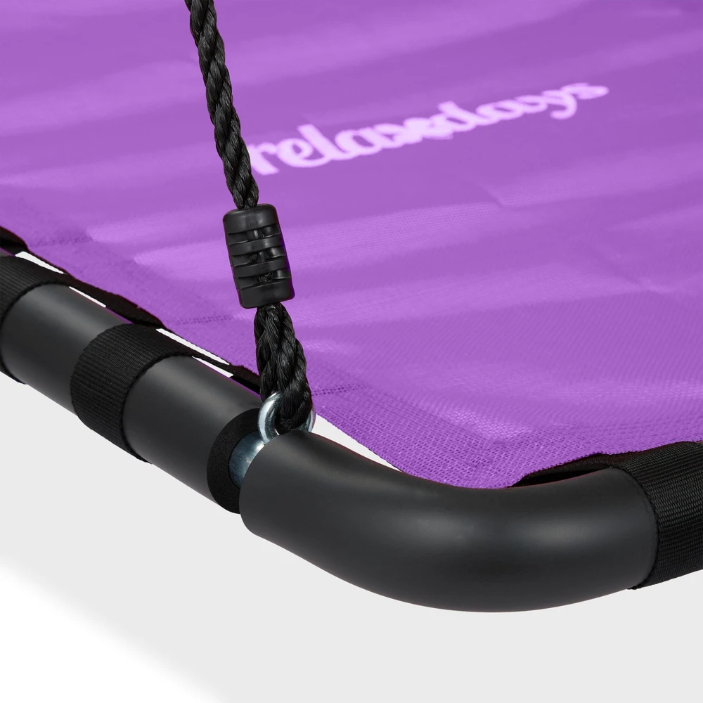 Relaxdays Stačiakampės formos lizdinės sūpynės, violetinės