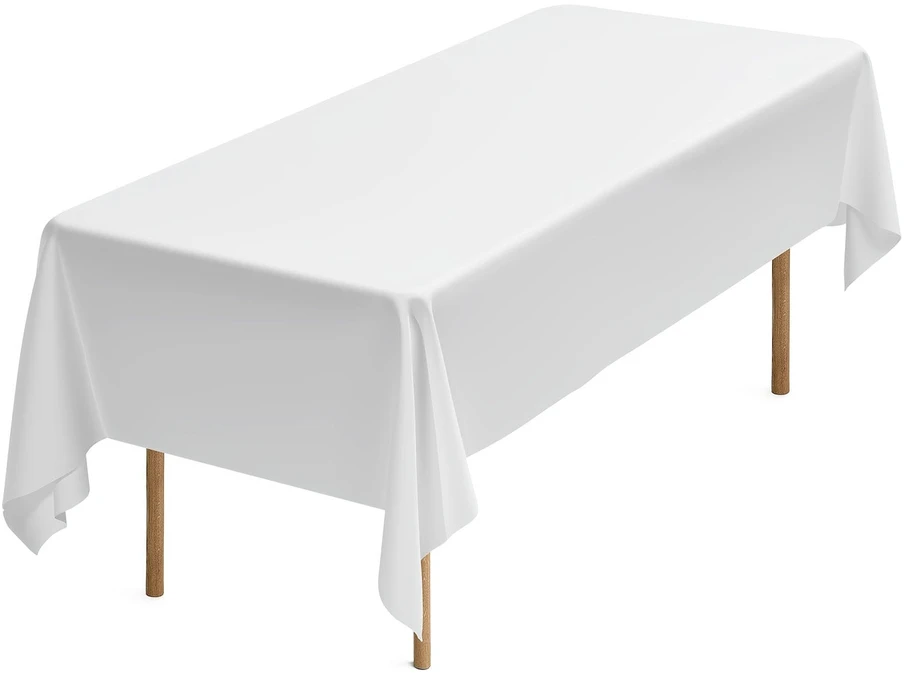 Vevor Stačiakampiai balti staltiesės, 10 vnt., 152 x 259 cm