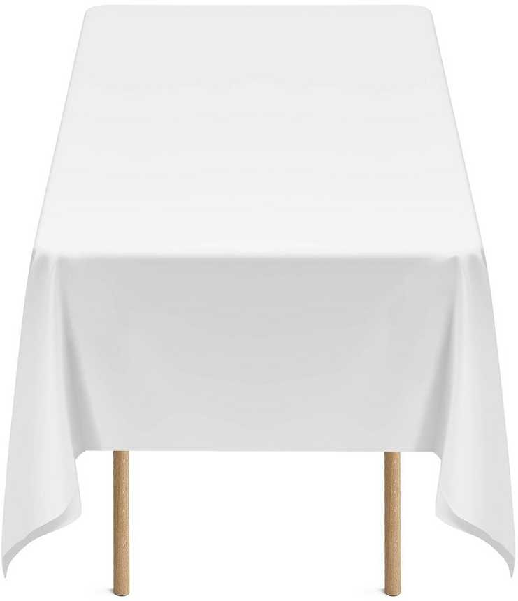 Vevor Stačiakampiai balti staltiesės, 10 vnt., 152 x 259 cm