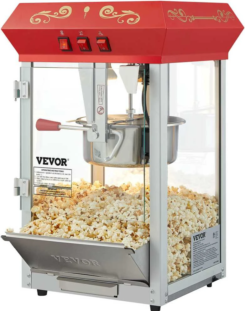 VEVOR Stalinis spragėsių gamintojas 850W, raudonas