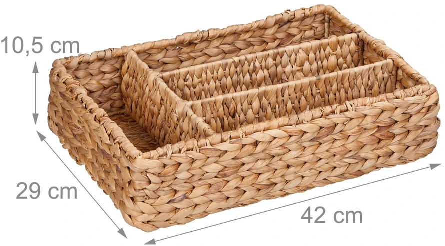 Relaxdays Stalo įrankių dėklas iš vandens hiacinto