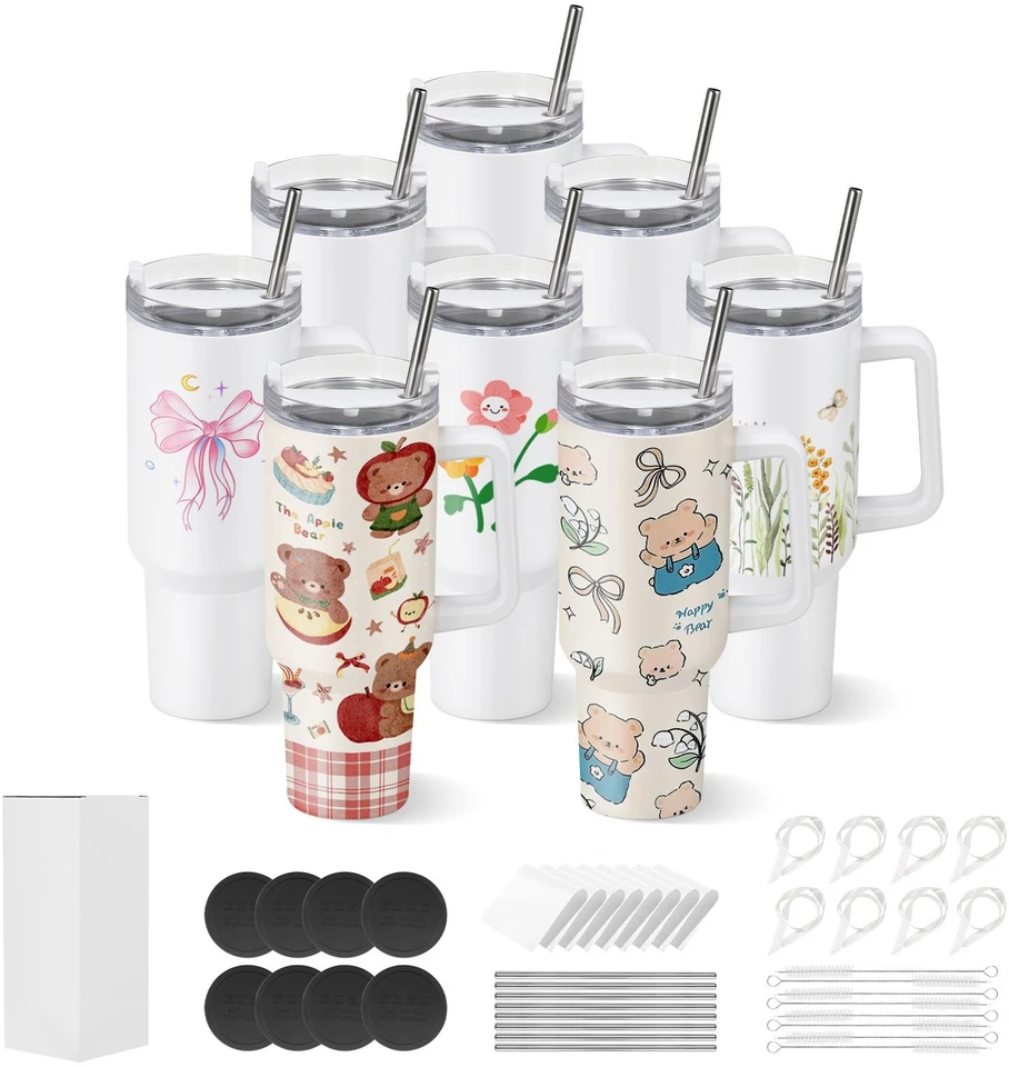 VEVOR Sublimaciniai termo puodeliai, 8 vnt., 1183 ml