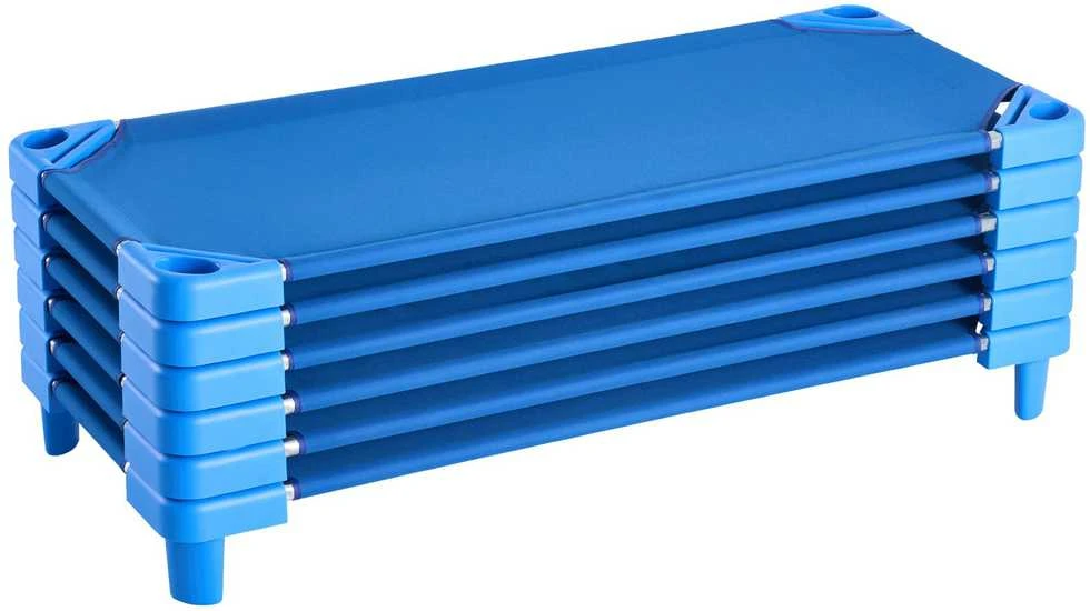 VEVOR Sudedamas vaikų lovelis 130 x 57 cm, mėlyna (6 vnt.)