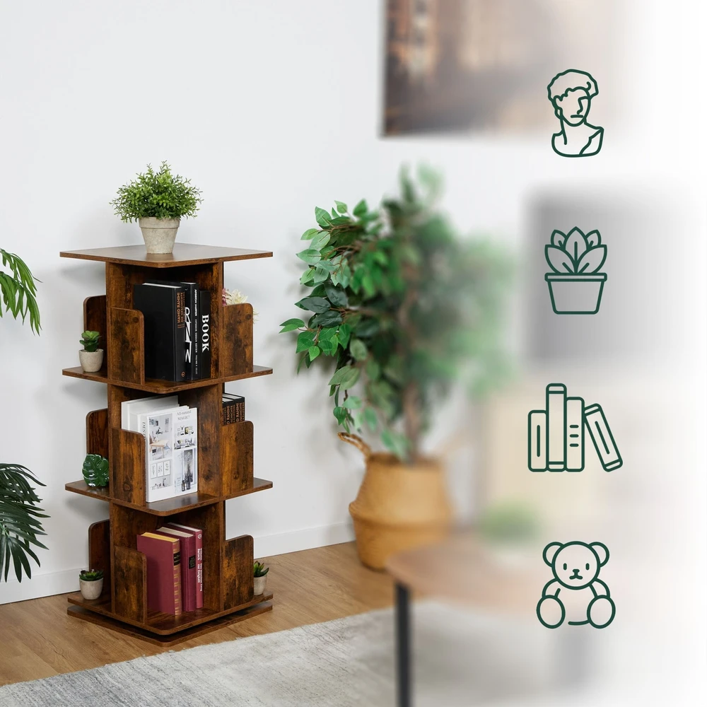 Relaxdays Sukama knygų lentyna industrinio dizaino