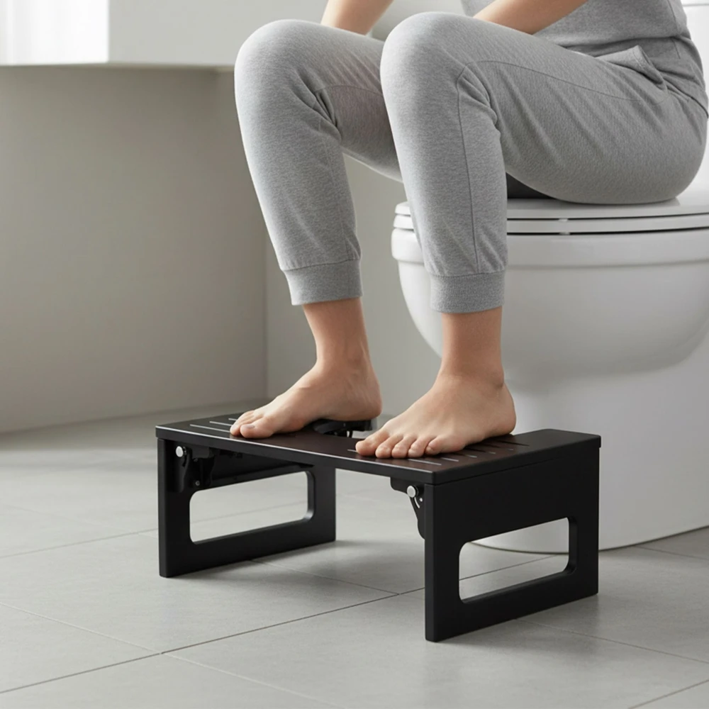 Relaxdays Sulankstoma bambukinė klozeto kėdutė