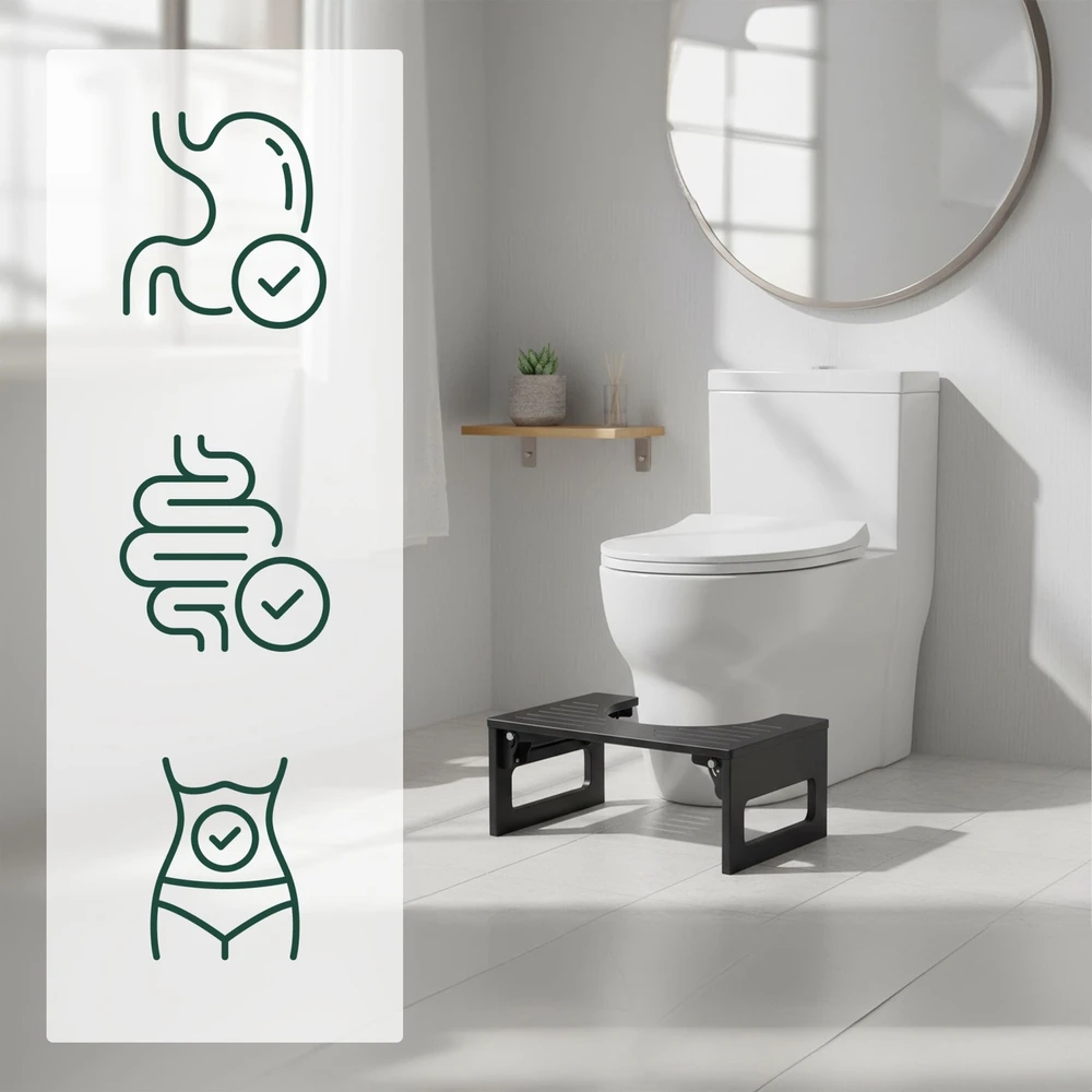 Relaxdays Sulankstoma bambukinė klozeto kėdutė