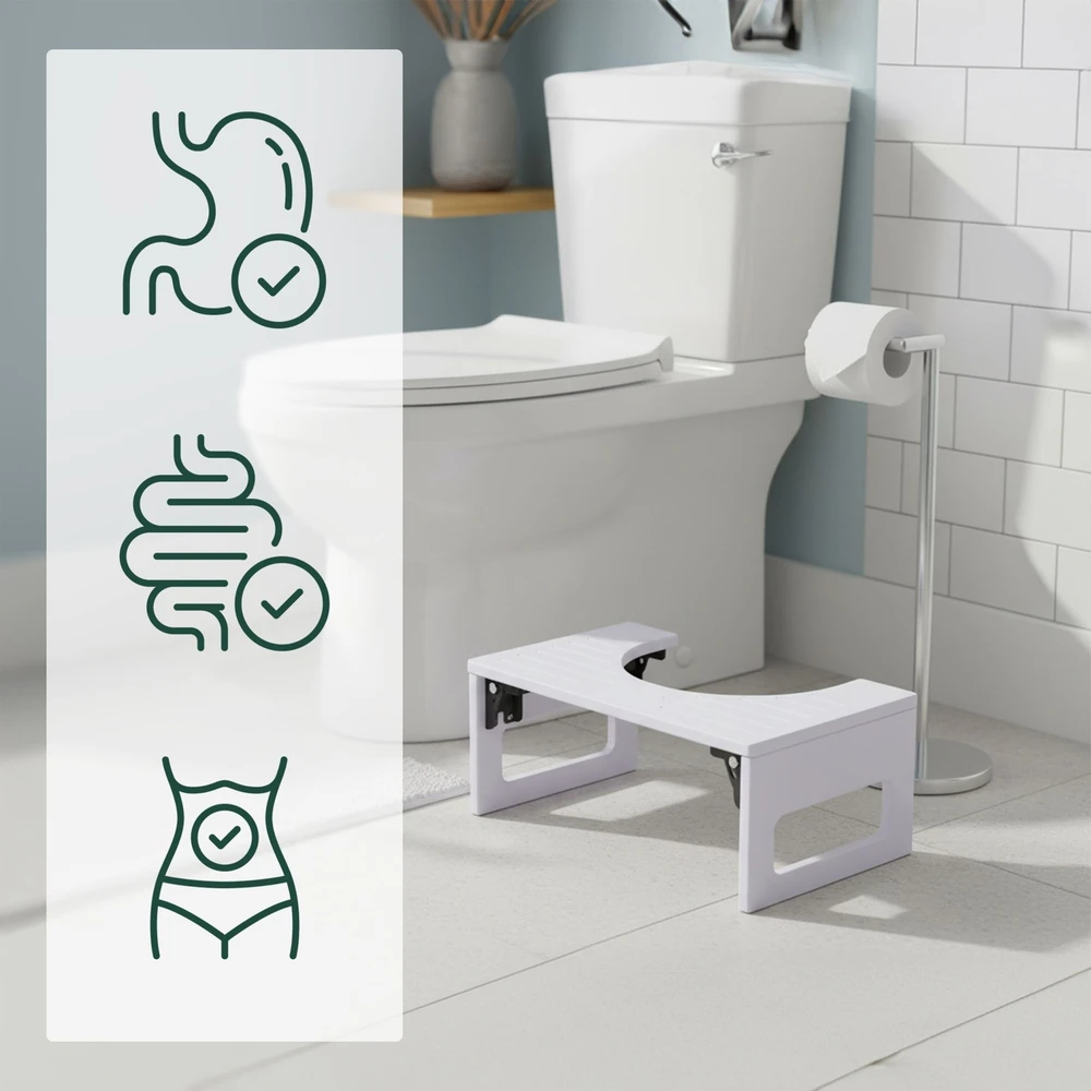 Relaxdays Sulankstoma bambukinė tualeto kėdutė
