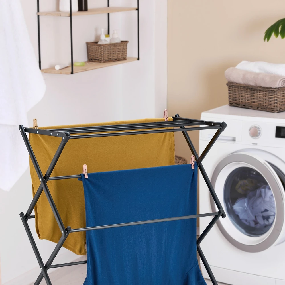 Relaxdays Sulankstoma drabužių džiovyklė su segtukais