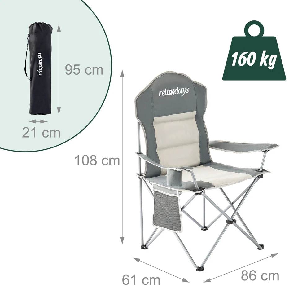 Relaxdays Sulankstoma kempingo kėdė