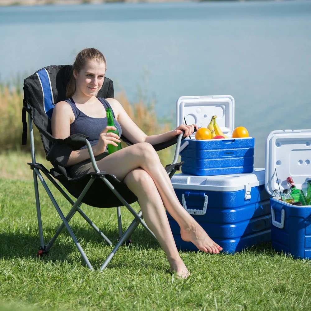 Relaxdays Sulankstoma kempingo kėdė su paminkštinimu