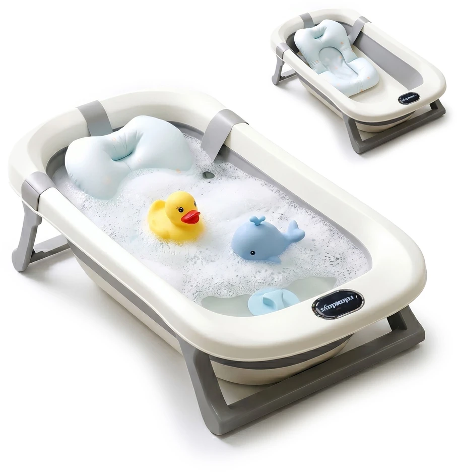 Relaxdays Sulankstoma kūdikio vonelė ir pagalvėlė