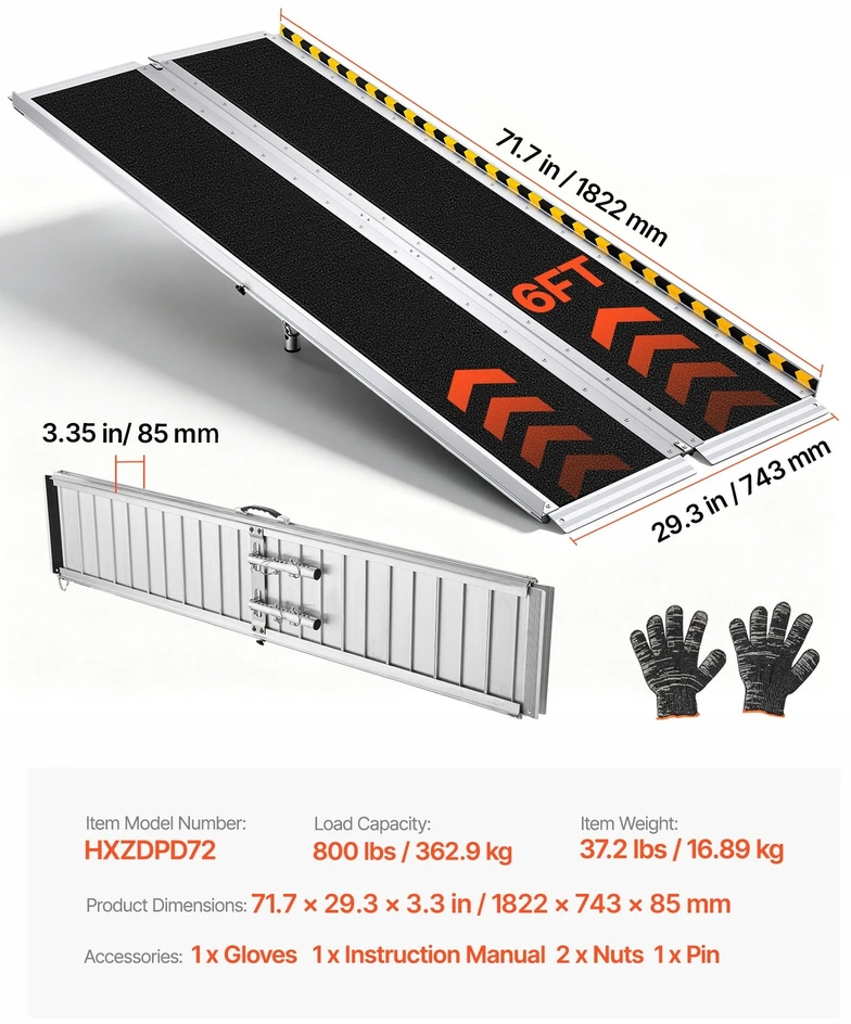 Sulankstoma neįgaliojo vežimėlio rampa 1830 mm