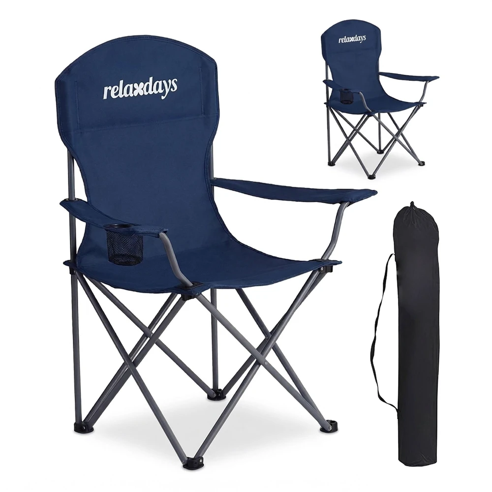 Relaxdays Sulankstoma stovyklavimo kėdė, 2 vnt. rinkinys