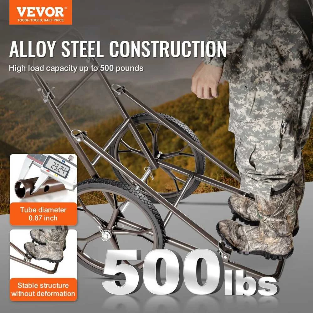 VEVOR Sulankstoma vežimėlis žvėrių pervežimui 227 kg