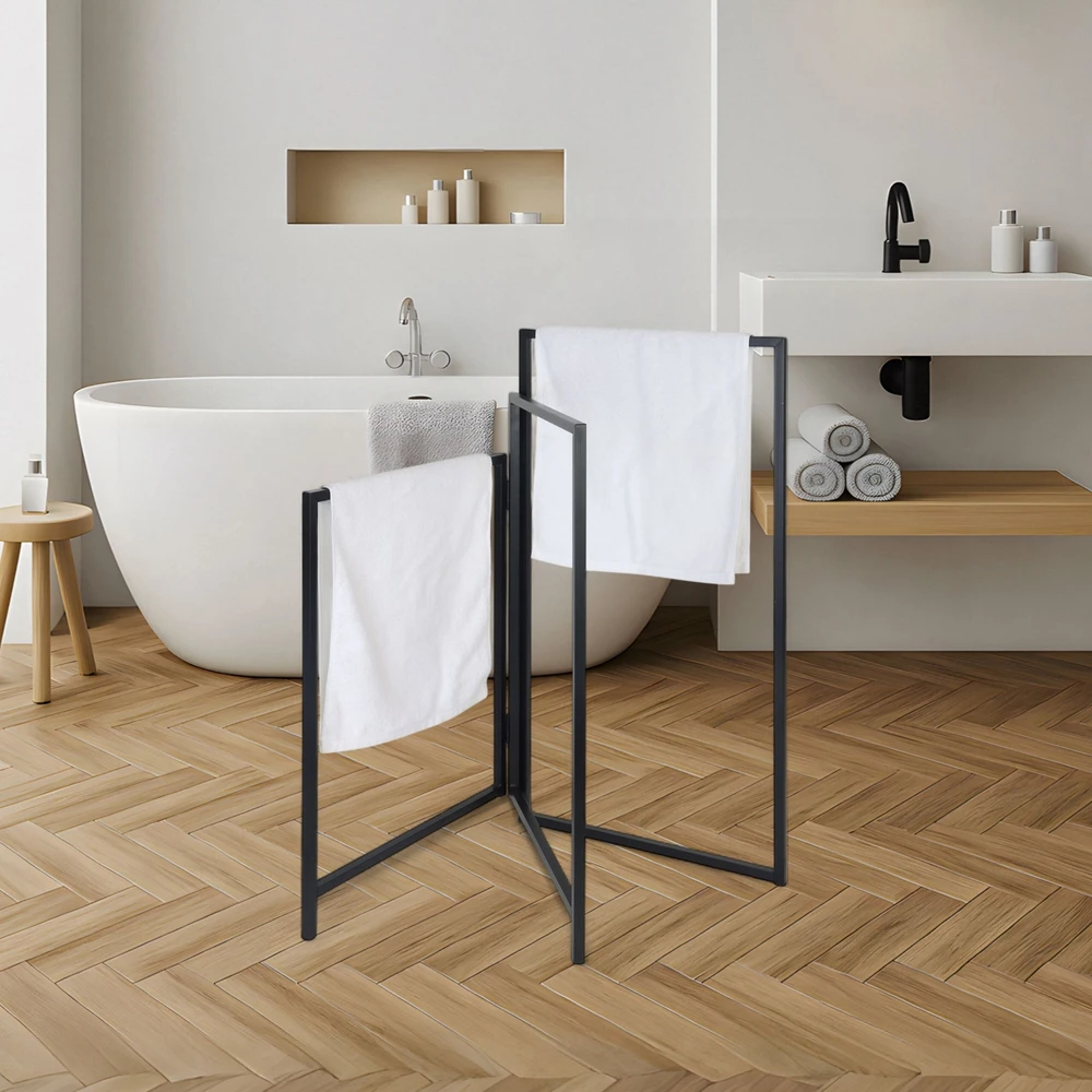 Relaxdays Sulankstomas 3 strypų rankšluosčių laikiklis
