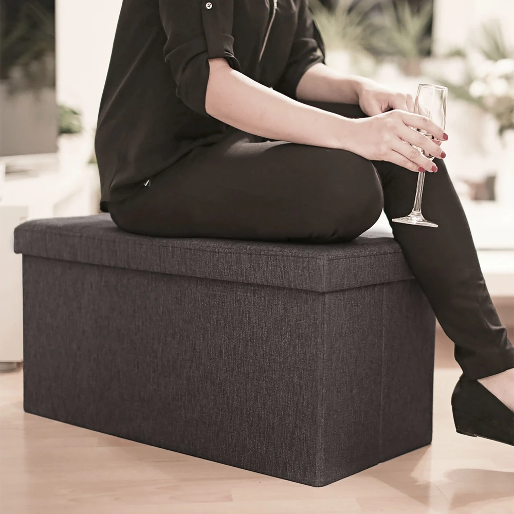 Relaxdays Sulankstomas daiktų laikymo suolas