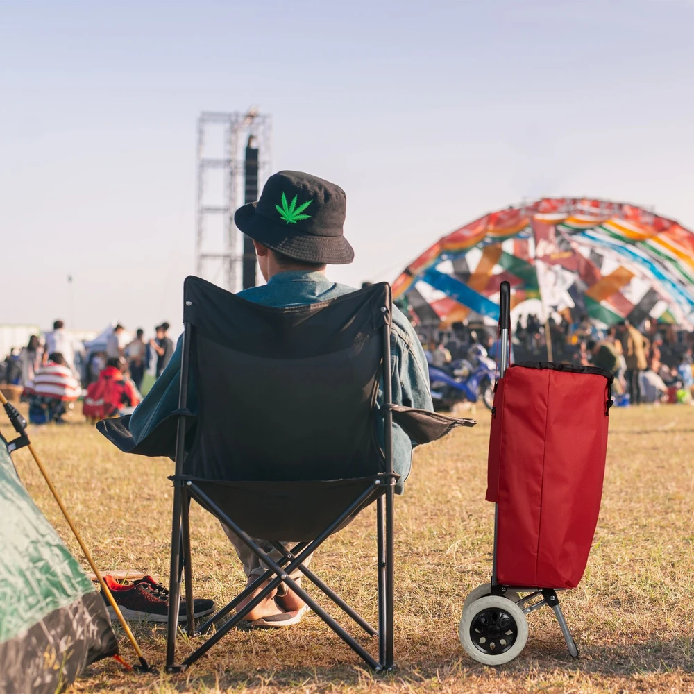 Relaxdays Sulankstomas pirkinių vežimėlis