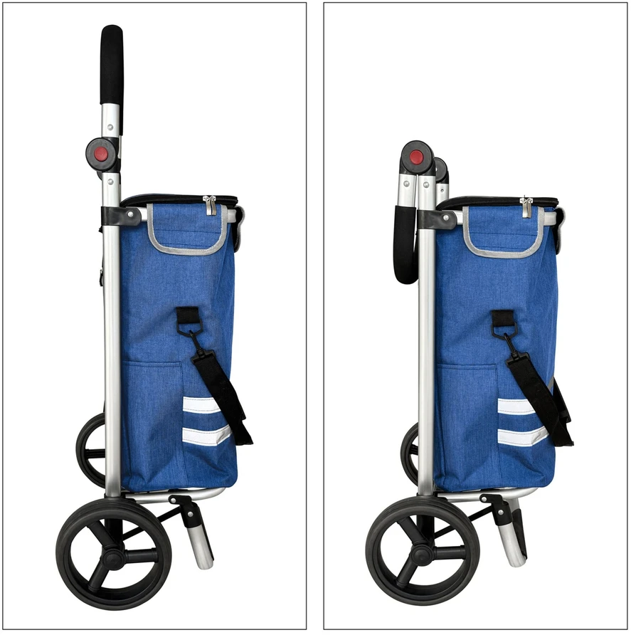 Relaxdays Sulankstomas pirkinių vežimėlis, 45 l