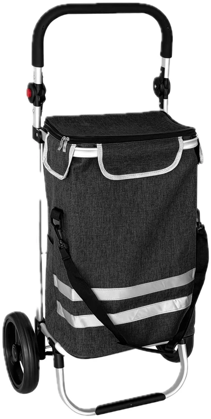 Relaxdays Sulankstomas pirkinių vežimėlis, 45 l